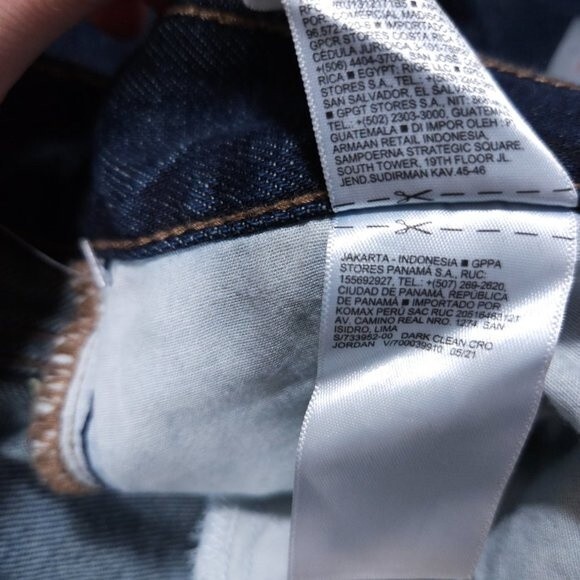 Old Navy High Rise Slouchy Straight Jeans Cropped Women's Plus Size 28 Dark Wash - Picture 12 of 13